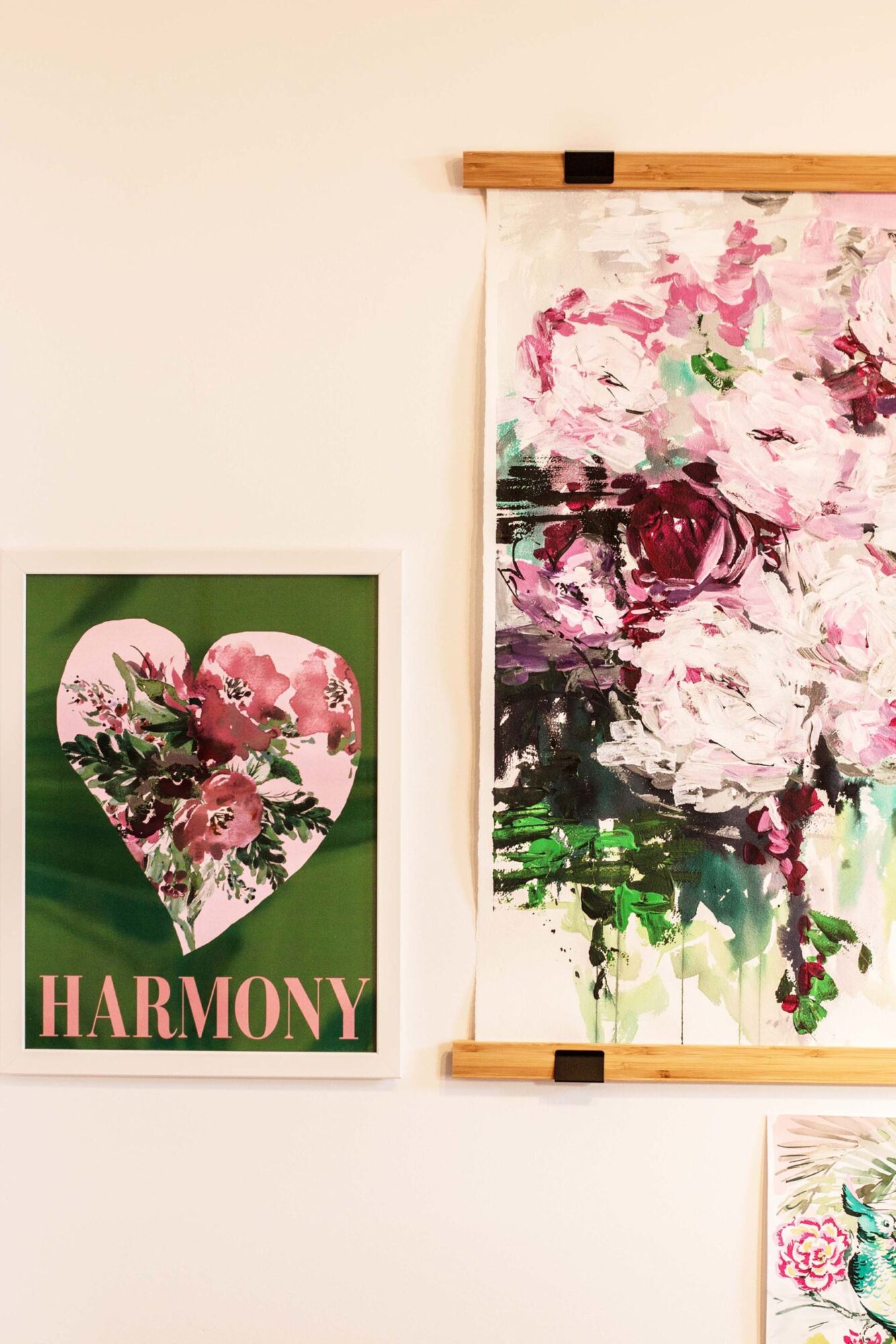 Hanging Paintings in Caroline Duffy's Studio