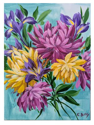 Iris & Dahlia Art